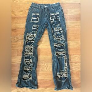 distressed jeans